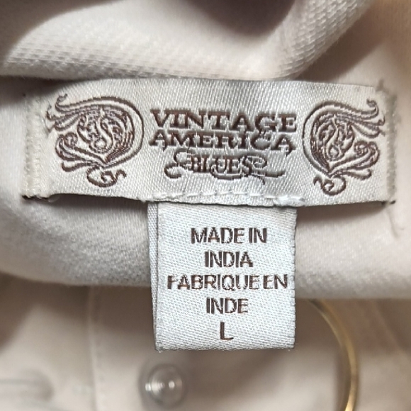 Vintage America Off White Jean Jacket - Picture 2 of 3